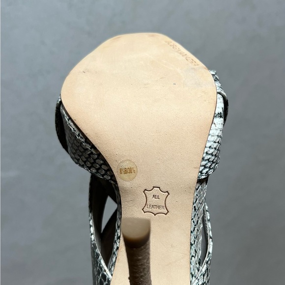 BCBG MaxAzria Ashlee Steel Gray Safari Snake Print Sandal, Size 8 1/2B - Picture 7 of 10